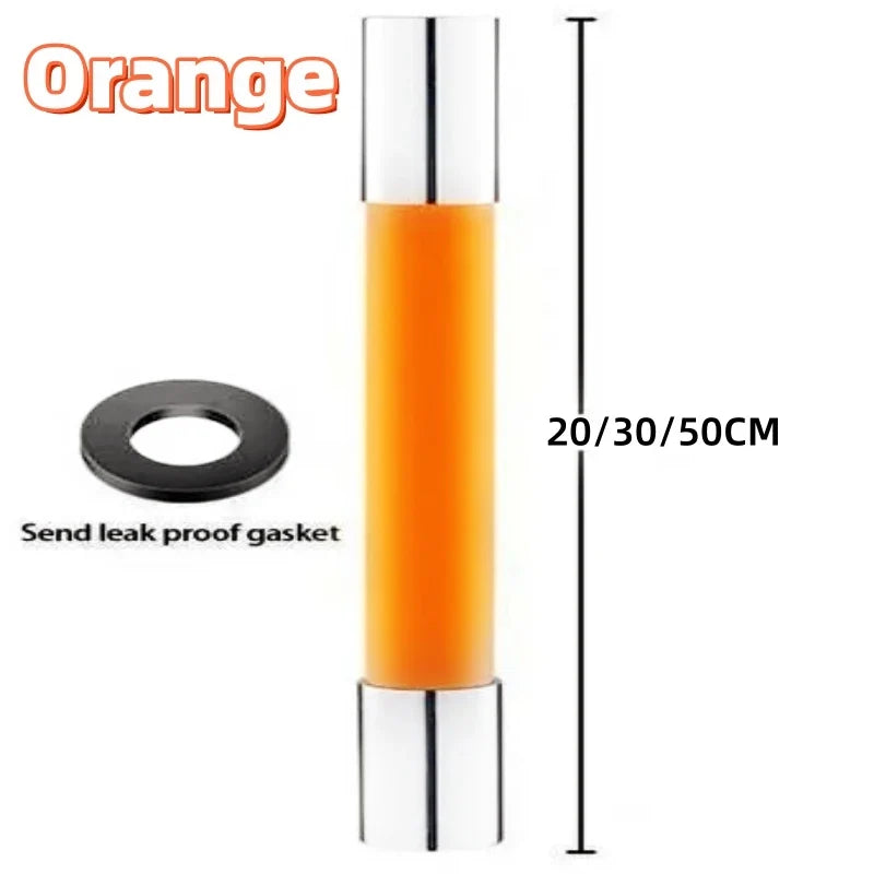Bendable Silicone Faucet Extender Tube | Kitchen & Bathroom Faucet Extender Tube Qme Orange 50cm