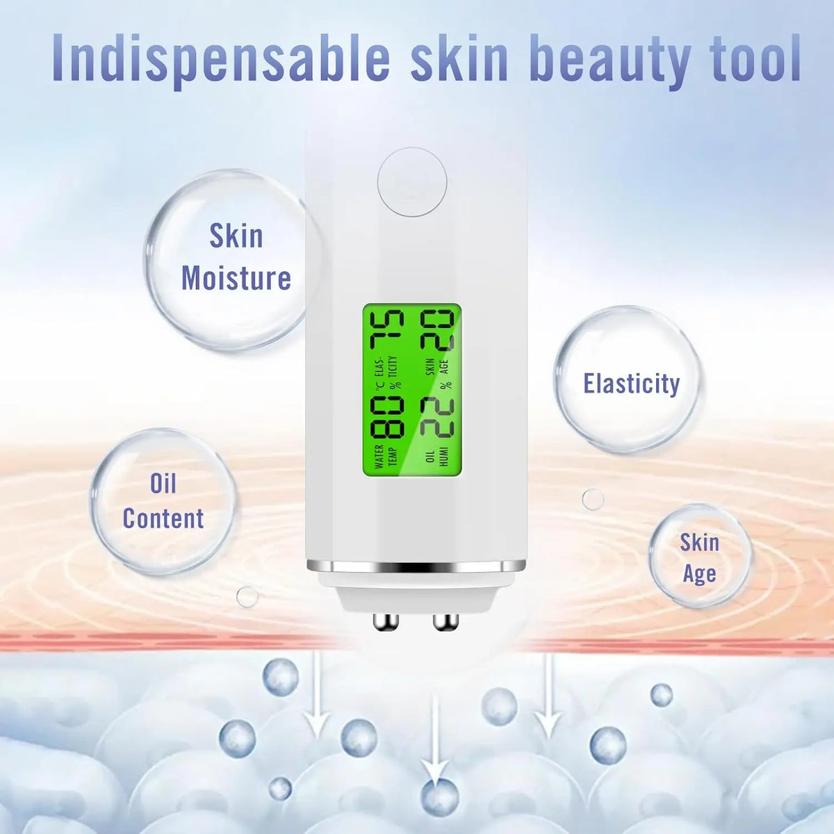 Digital Skin Analyzer Pen – Moisture, Oil & Elasticity Tester Skin Analyzer Pen Qst
