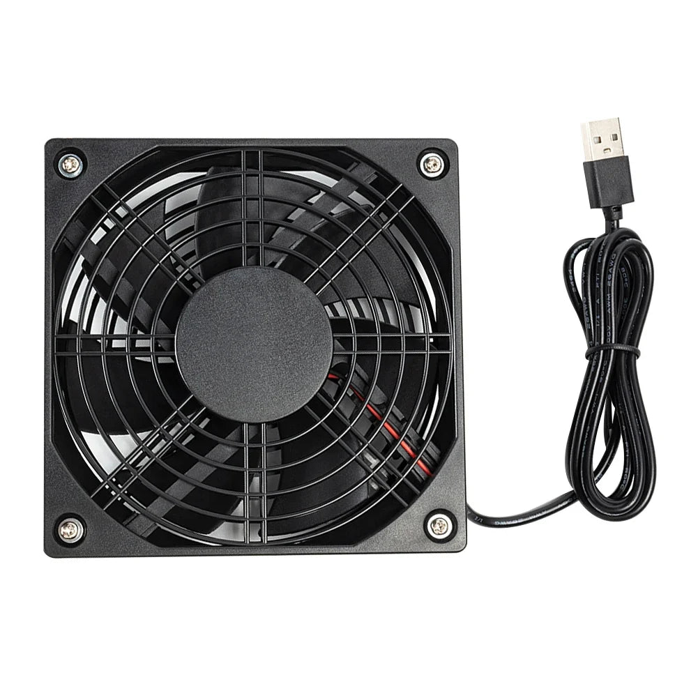120mm Silent USB Cooling Fan for PC Case, Router & Set-Top Box USB Cooling Fan Qme