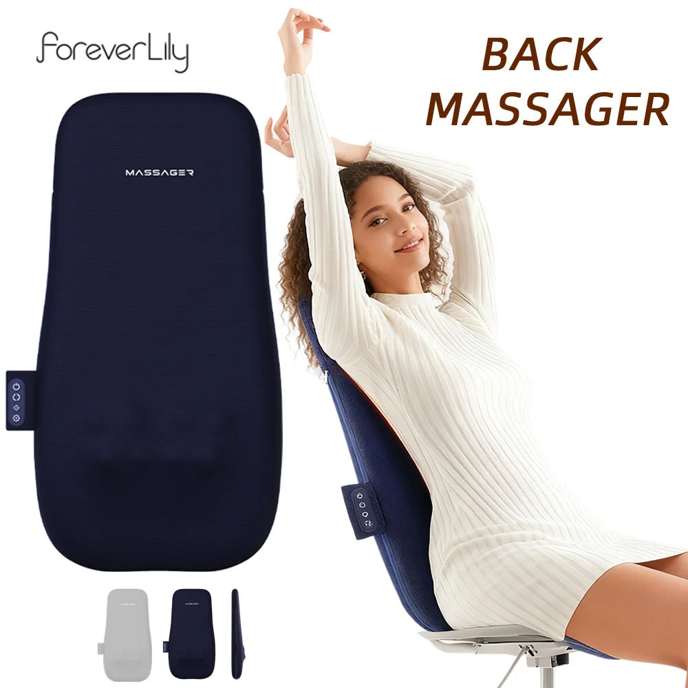 3D Shiatsu Back Massage Cushion – Kneading Chair Pad Massager Back Massage Cushion Qst