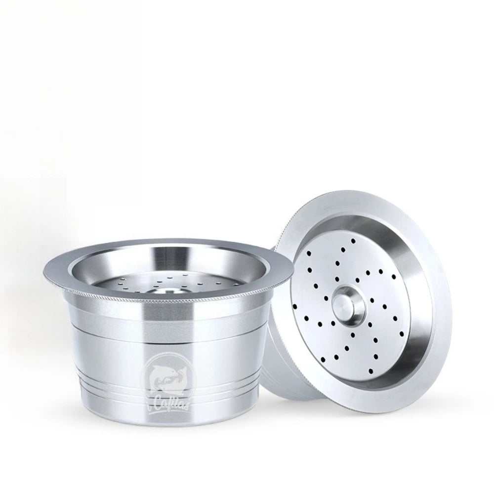 Reusable Stainless Steel Coffee Filter Pods & Tamper Reusable Coffee Filter Qst 2 capsule
