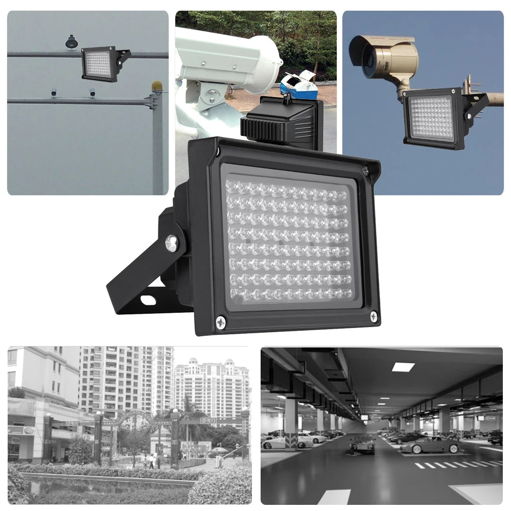 96 LED IR Illuminator IP65 Waterproof Night Vision CCTV Light IR Illuminator Qst