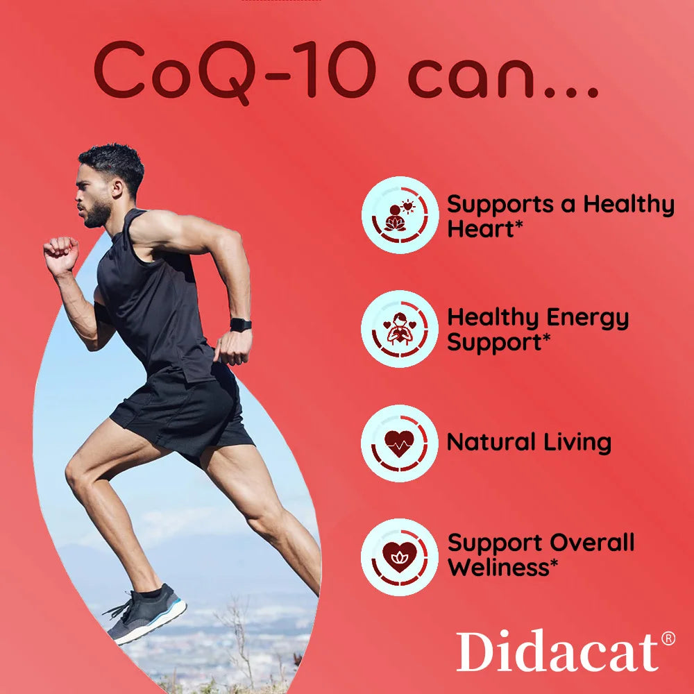 Ubiquinol CoQ10 500mg High Absorption Supplement | Didacat CoQ10 Supplement Qst
