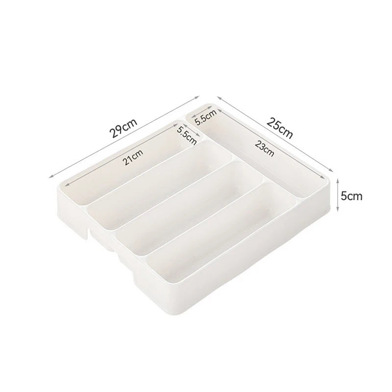 4/5 Compartment Cutlery Drawer Organizer Tray – Easy Clean Drawer Organizer Tray Qst L