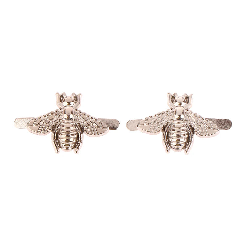 2pcs Metal Bee Shape Bag Buckle Clasp – DIY Leather Hardware Bag Hardware Clasp Qst Silver