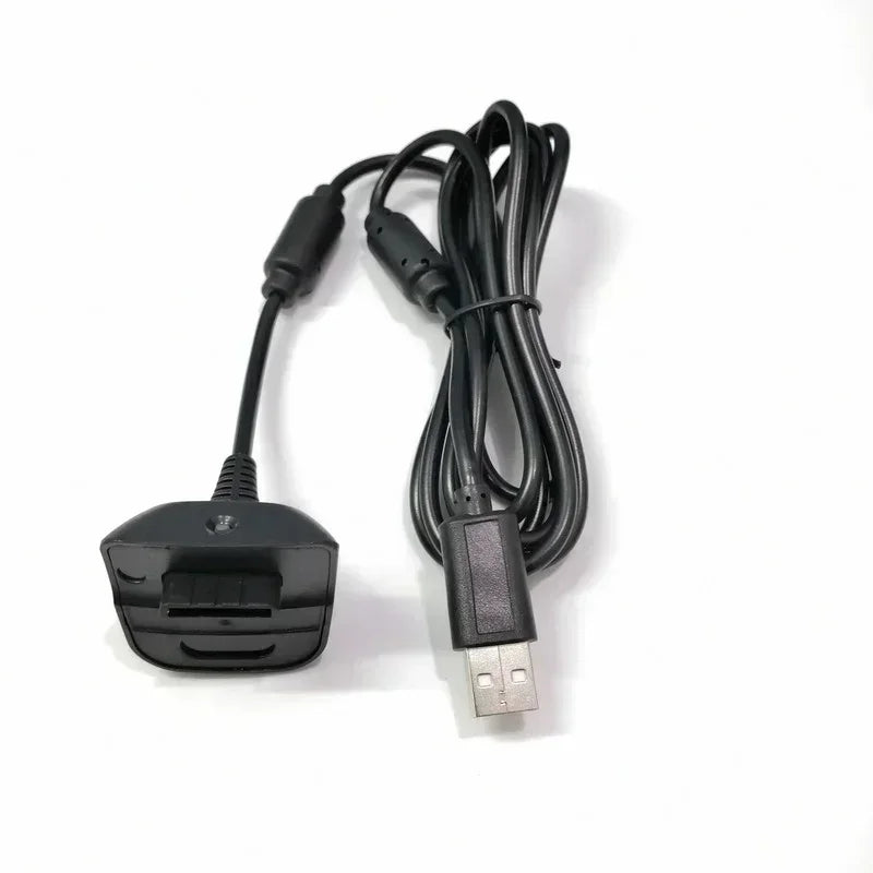 Xbox 360 Wireless Controller Charging Cable 1.8m – Gamepad Controller Charging Cable Qme 3pcs Black