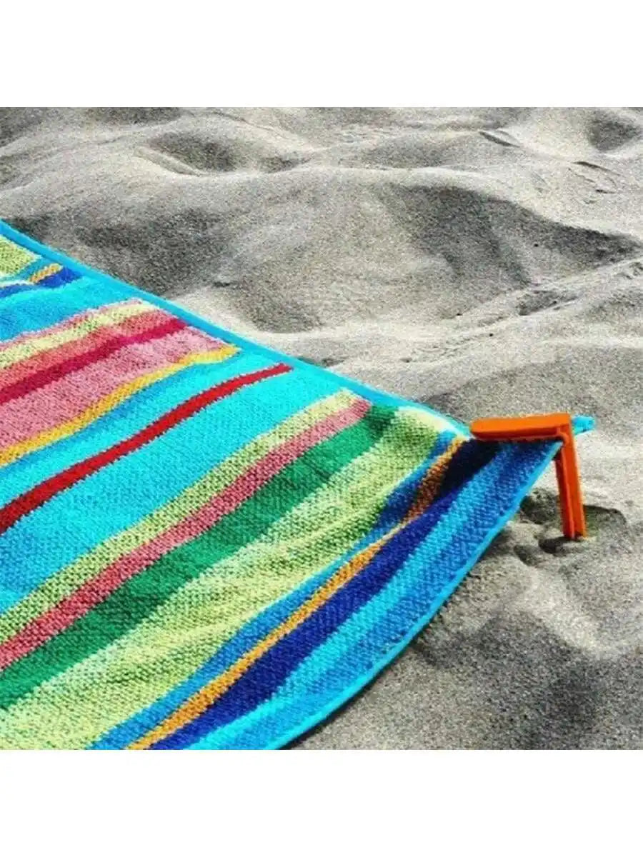 Portable Beach Towel Clips Outdoor Camping Mat Holder 4pcs Towel Clips Qme