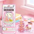 3D Embossed Layered Relief Stickers – Handmade DIY Paper Craft DIY Craft Stickers Qme Pink Star Rabbit