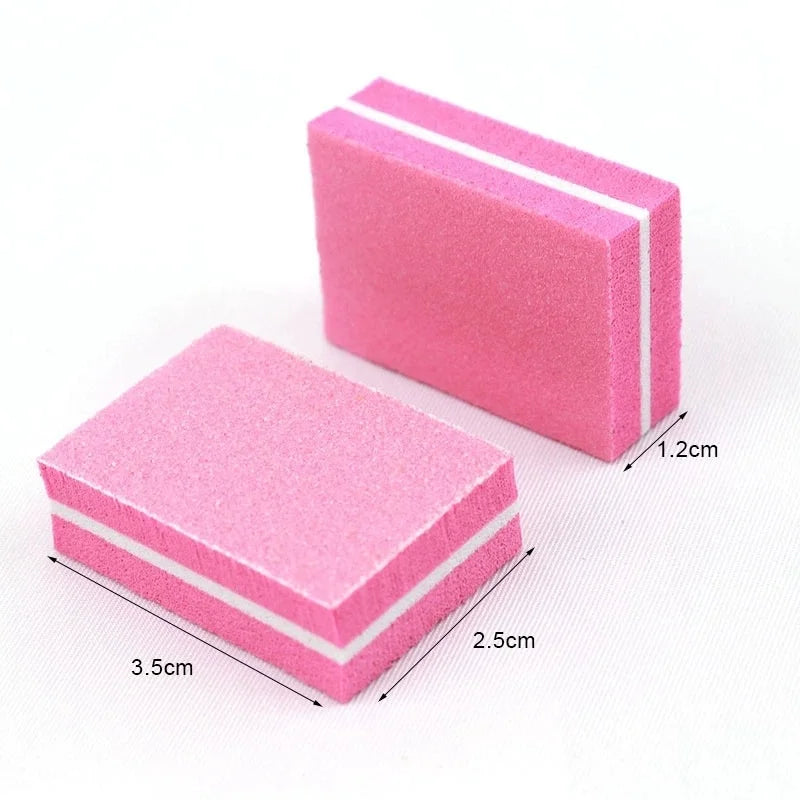Double-Sided Mini Nail File Buffer Blocks – Colorful Sponge Nail Buffer Block Qme