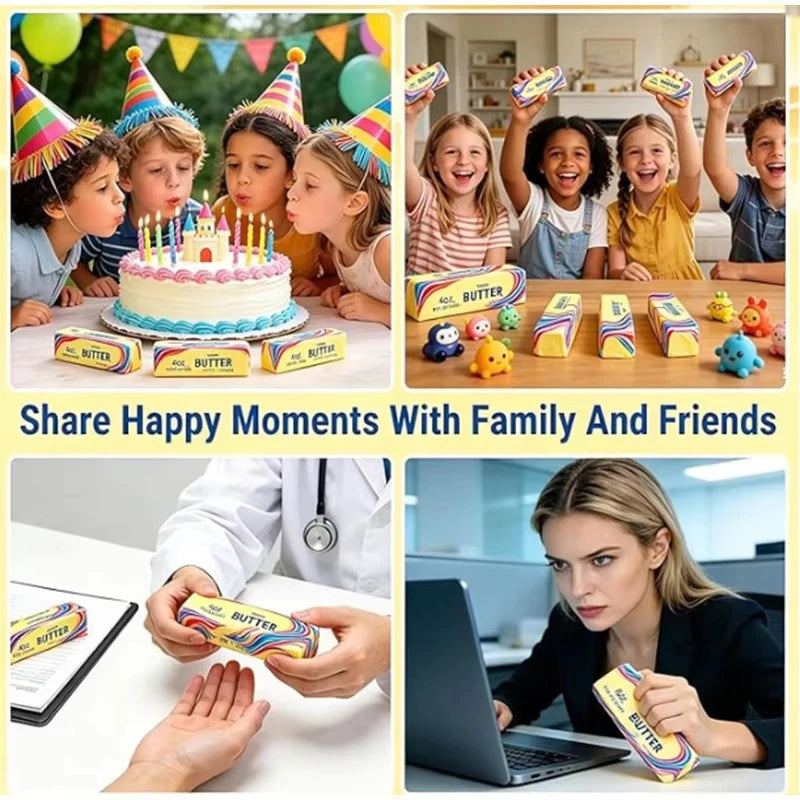 Squishy Butter Stick Fidget Toys – Soft Stretchy Sensory Squeeze Fidget Sensory Toy Qst