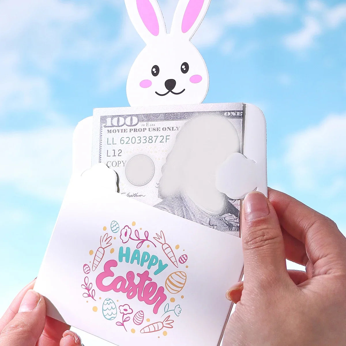 5-Piece Easter Bunny Greeting Cards – Colorful Holiday Party Set Easter Greeting Cards Qme