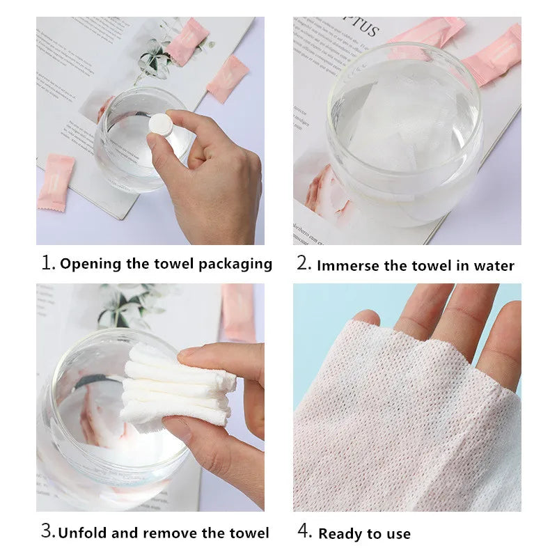 20 Mini Compressed Disposable Towel Capsules – Face & Travel Compressed Towel Capsules Qme
