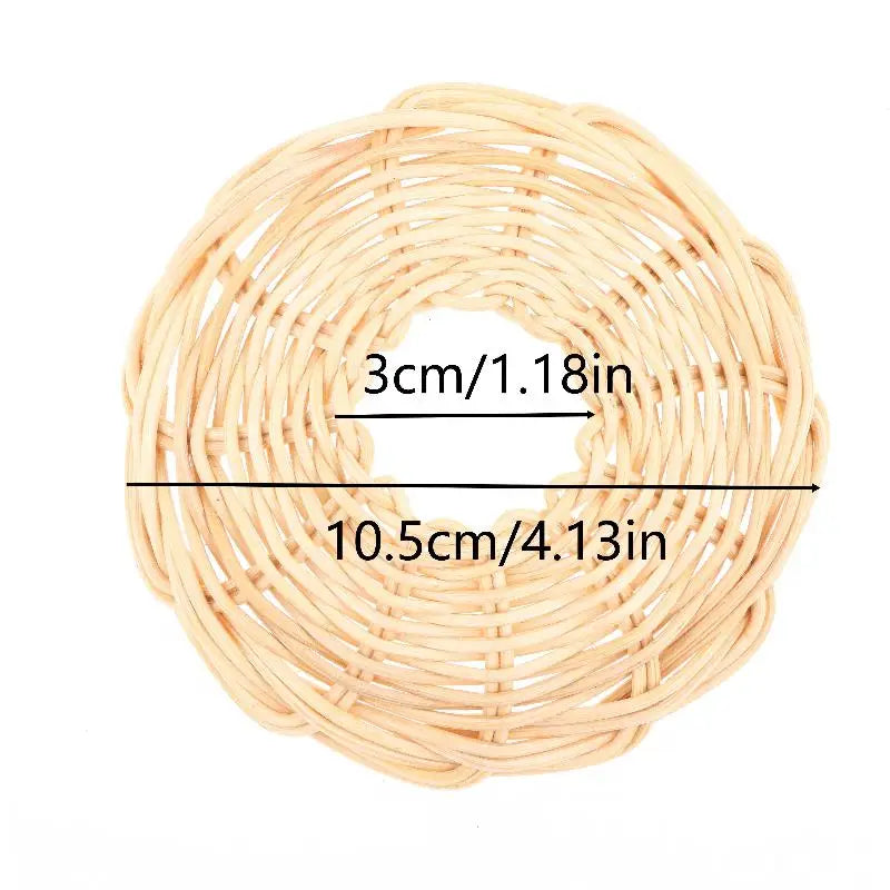 Handwoven Rattan Lampshade | Vintage Chandelier Light Cover Rattan Lampshade Qme 2Pcs