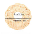 Handwoven Rattan Lampshade | Vintage Chandelier Light Cover Rattan Lampshade Qme 2Pcs