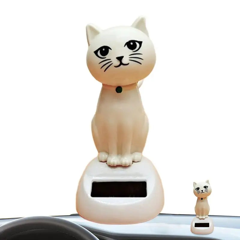 Solar Shaking Cat Dashboard Ornament – Battery-Free Car Decor Car Dashboard Ornament Qst