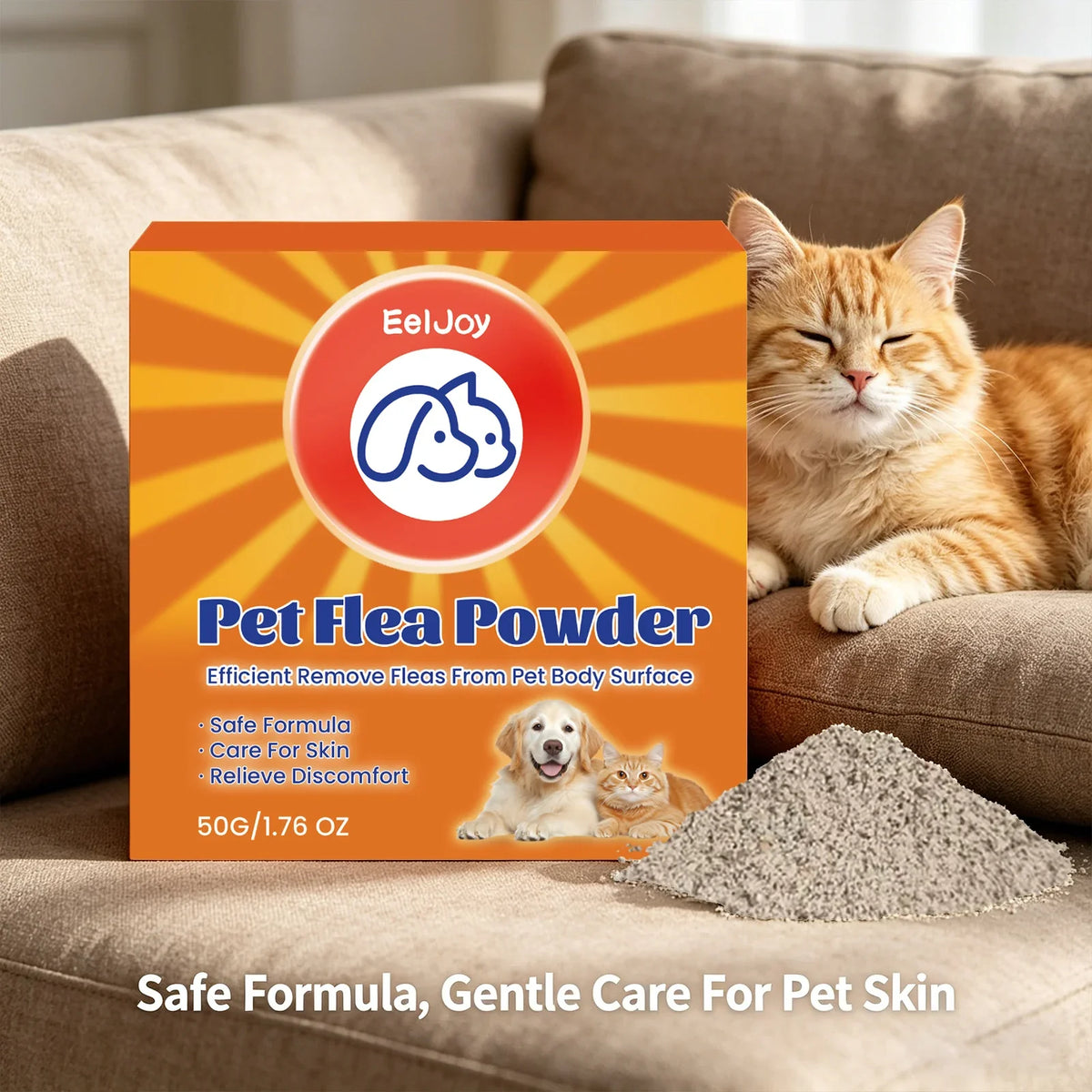 Pet Flea & Tick Powder for Dogs & Cats – Non-Toxic Formula Pet Flea Powder Qme Default Title