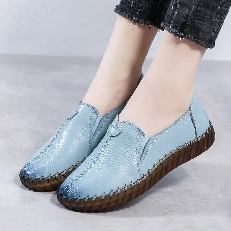 Women's Slip-On Moccasin Loafers – Microfiber Flat Shoes Women's Flat Loafers Qst