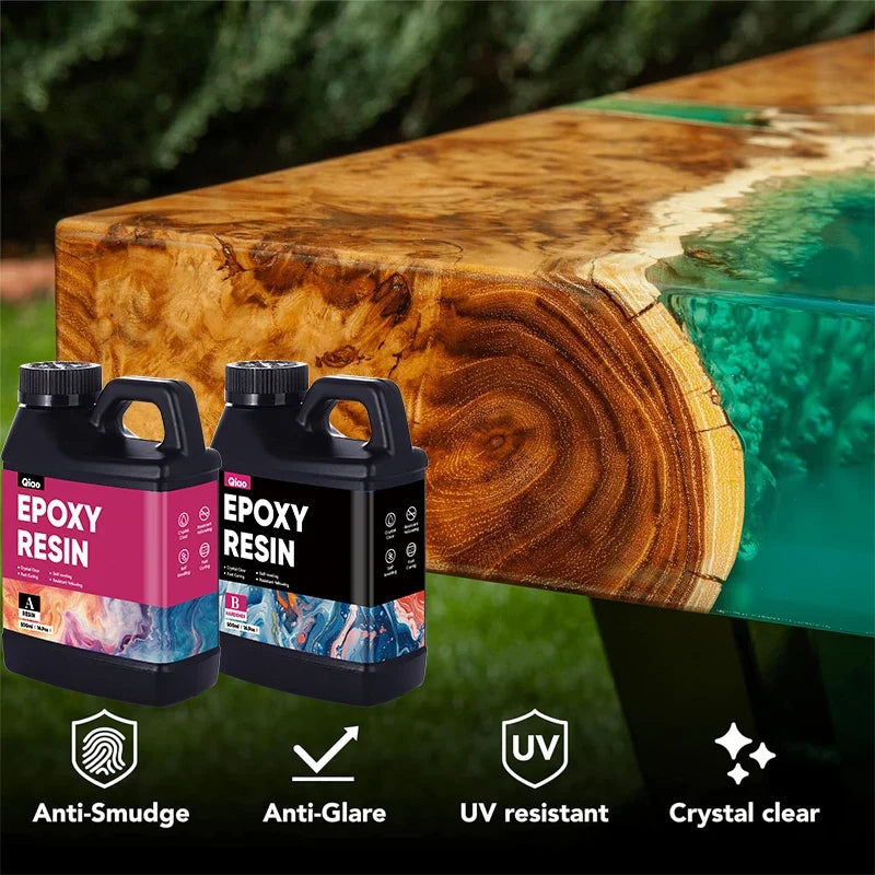 Crystal Clear Epoxy Resin Kit – Bubble-Free, Anti-Yellowing 1:1 Epoxy Resin Kit Qme