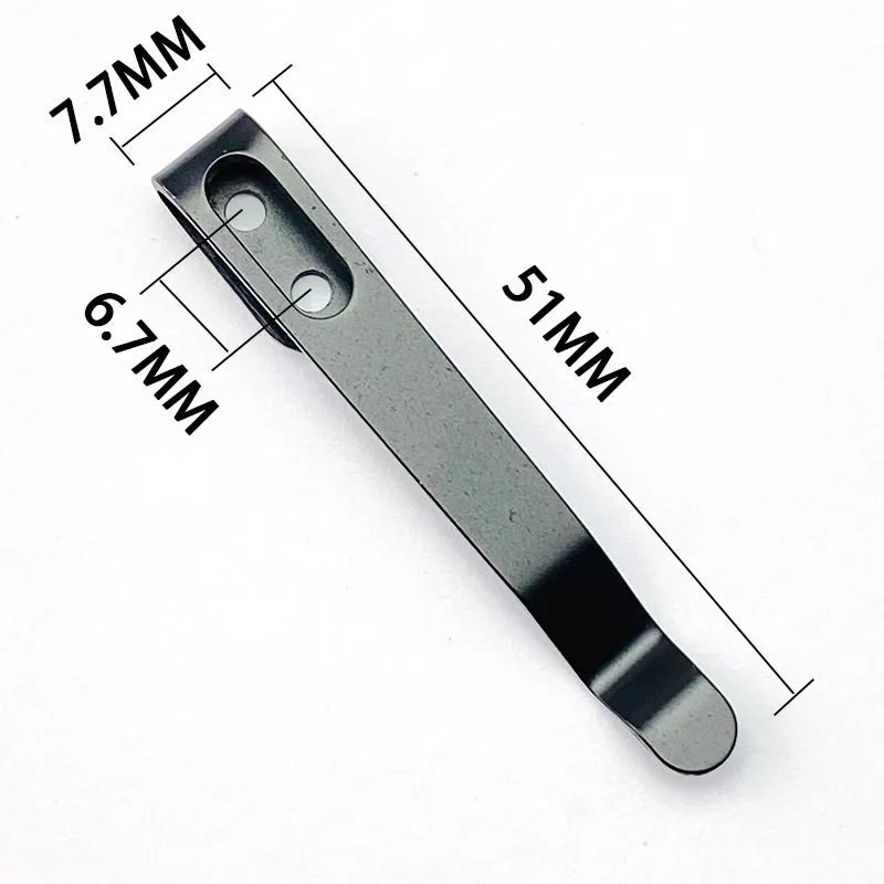 Pocket Knife Back Clip with M2.5 Screws – 15 DIY Styles Knife Clip Accessory Qst B-FF