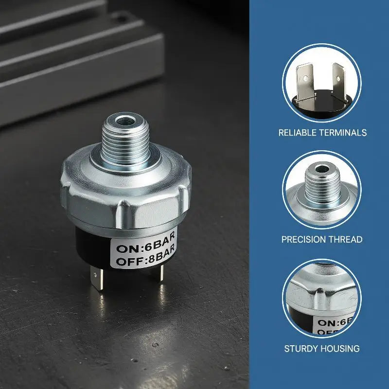 1/8 NPT External Thread Air Pressure Control Switch Pressure Control Switch Qme