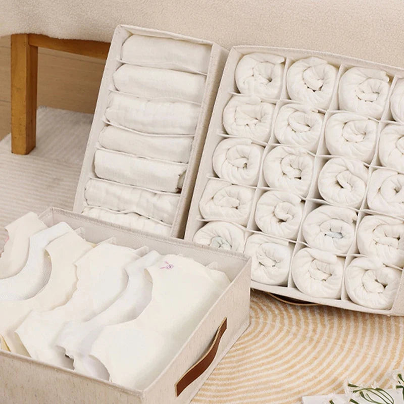 Wardrobe Drawer Organizer for Clothes, Ties, Socks & Bras Drawer Organizer Qme