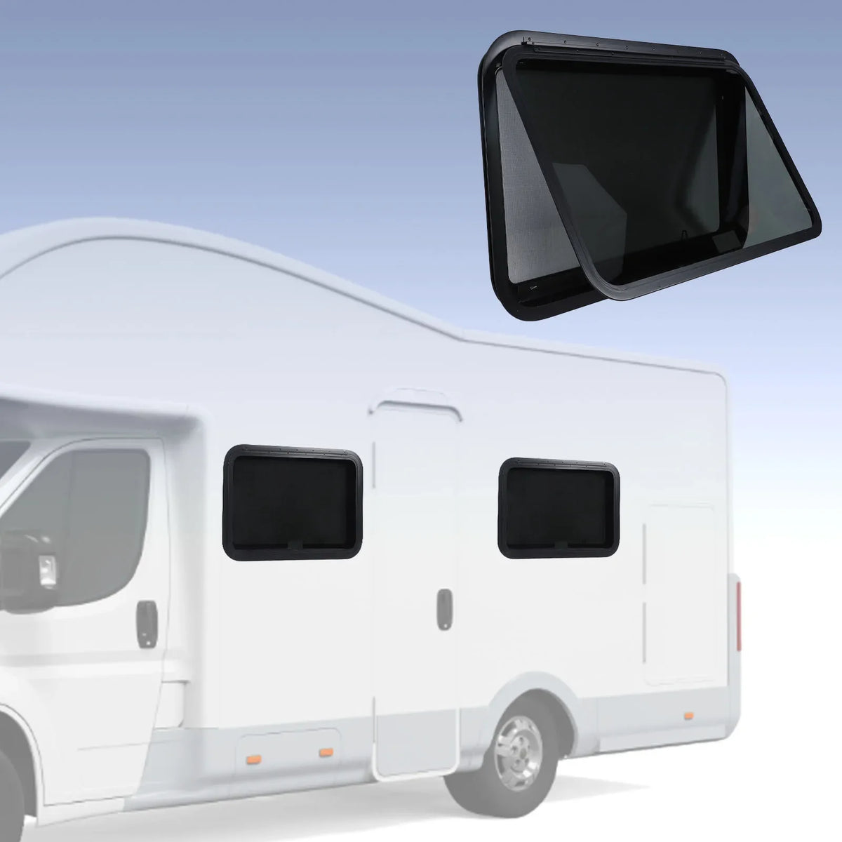 RV Exit Emergency Window 914mm Rust-Proof Aluminum UV Tempered Glass RV Egress Window Qme