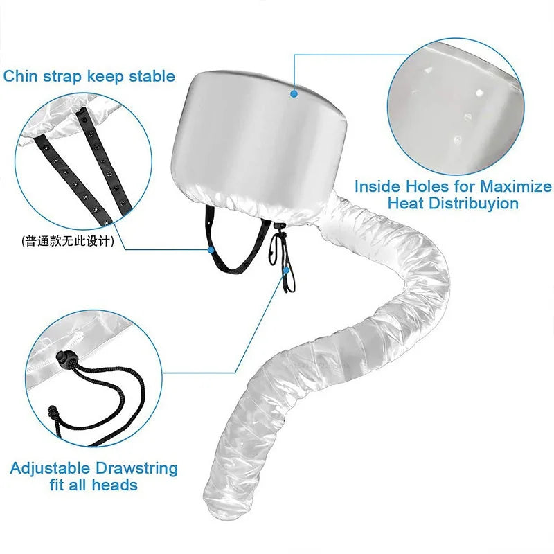 Portable Hair Bonnet Dryer Cap – Steamer Diffuser Hair Bonnet Dryer Cap Qme