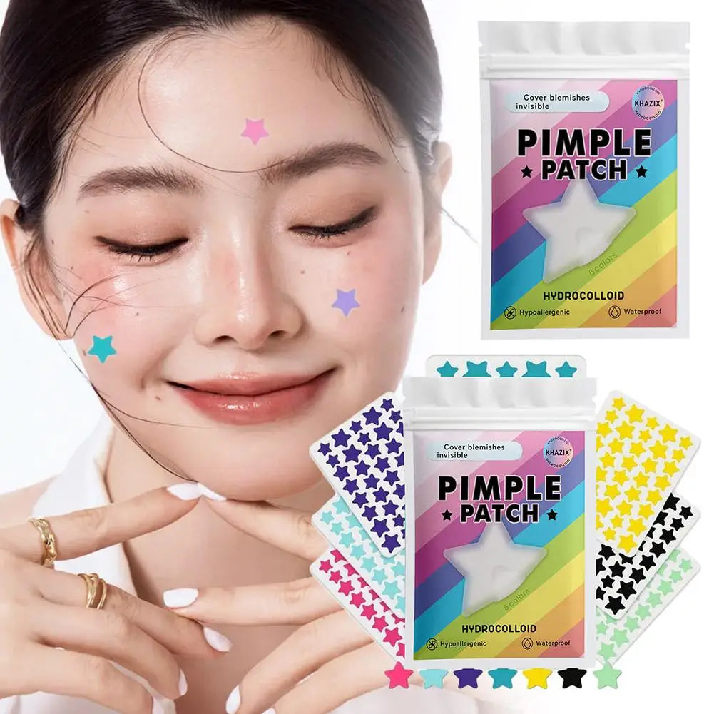 280-Count Star Pimple Patches – 6 Colors Hydrocolloid Spot Cover Hydrocolloid Pimple Patches Qme