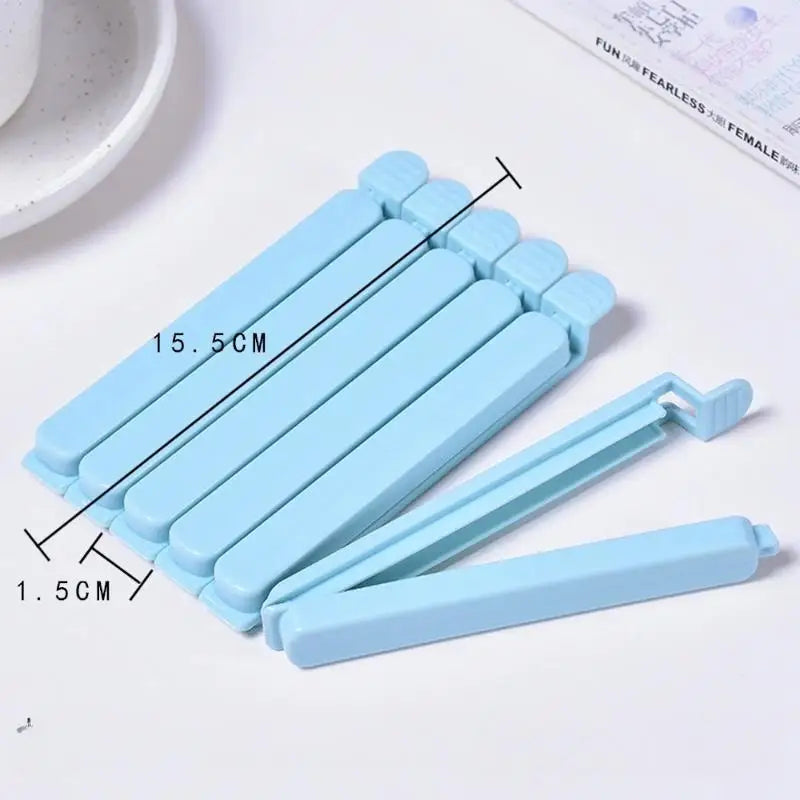 Colorful Plastic Food Bag Sealing Clips – 10pcs Kitchen Food Bag Clips Qme Blue