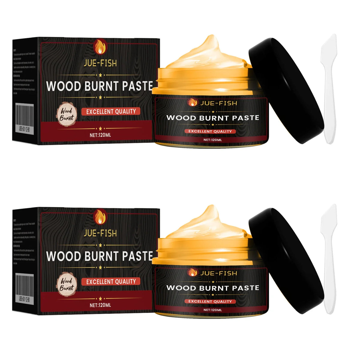 Wood Burning Paste 120ml | DIY Pyrography Pattern Cream Pyrography Craft Paste Qme 2 x 120ml Boxed