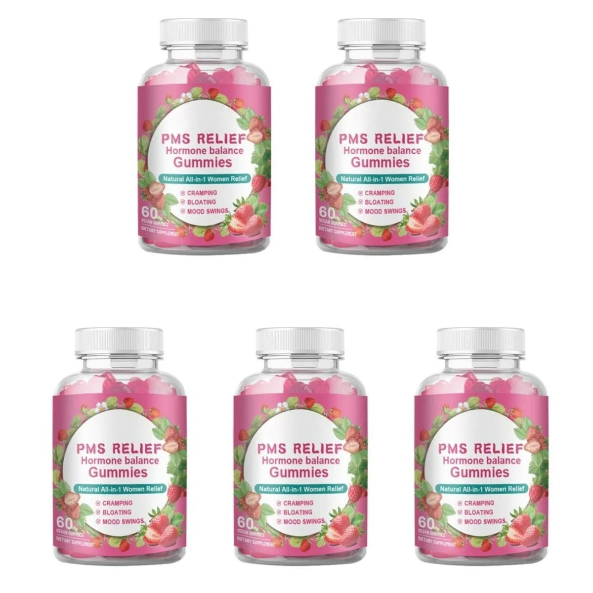 Women's Daily Wellness Gummies – B6, Collagen, Probiotics, 60ct Wellness Supplement Gummies Qst 5 bottles