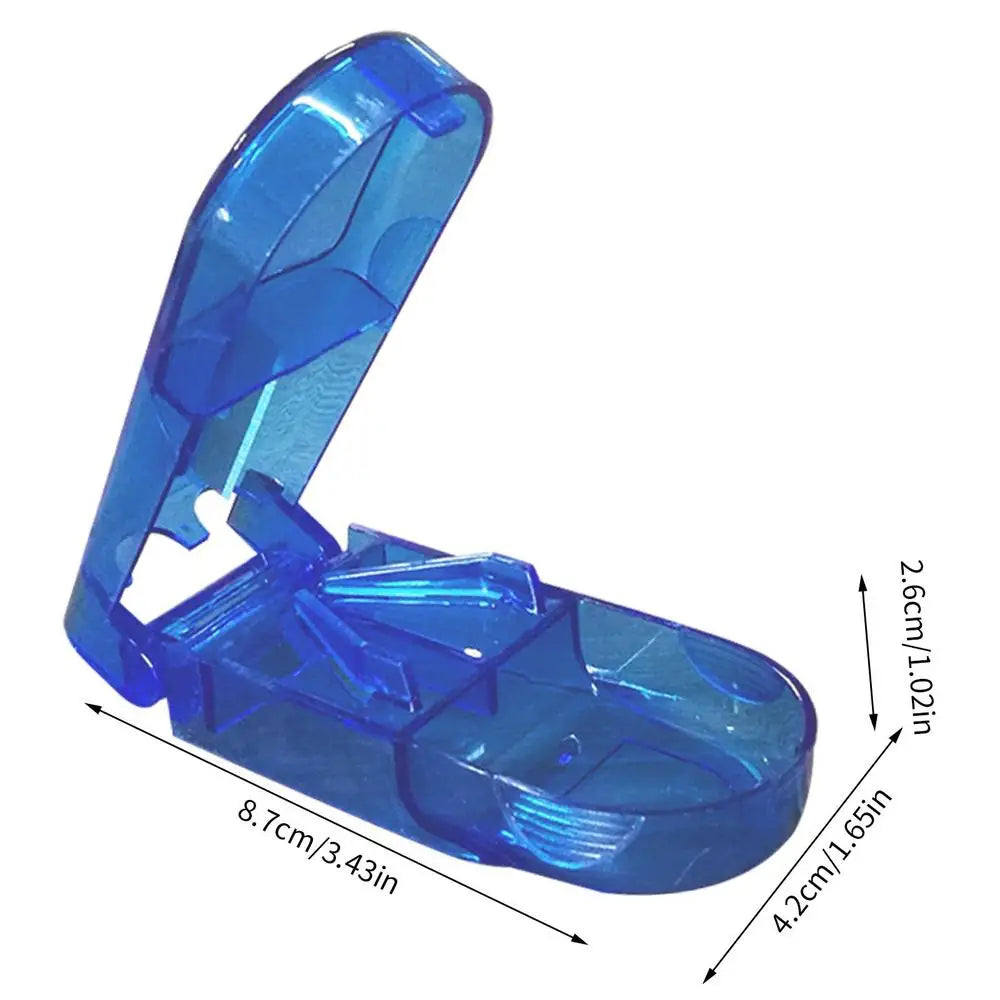 Portable Pill Dispenser & Tablet Crusher – 3 Colors Pill Dispenser Crusher Qme Blue