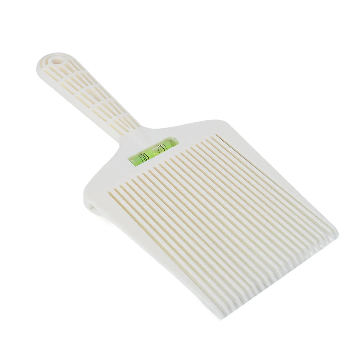 Professional Barber Flat Top Comb with Water Level Guide – White Barber Flat Comb Qme as pic