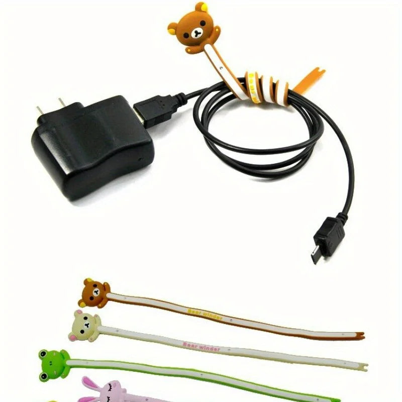 Cartoon Animal Silicone Cable Organizer & Cord Winder Cable Cord Organizer Qme