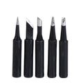 900M-T Copper Soldering Tips Set – I B K 3C 2 4D Shapes Soldering Tips Set Qme black