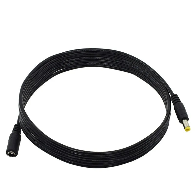DC Power Extension Cord 5.5×2.1mm Barrel – 5 Leads | Qme DC Power Extension Cable Qme 5M-Black