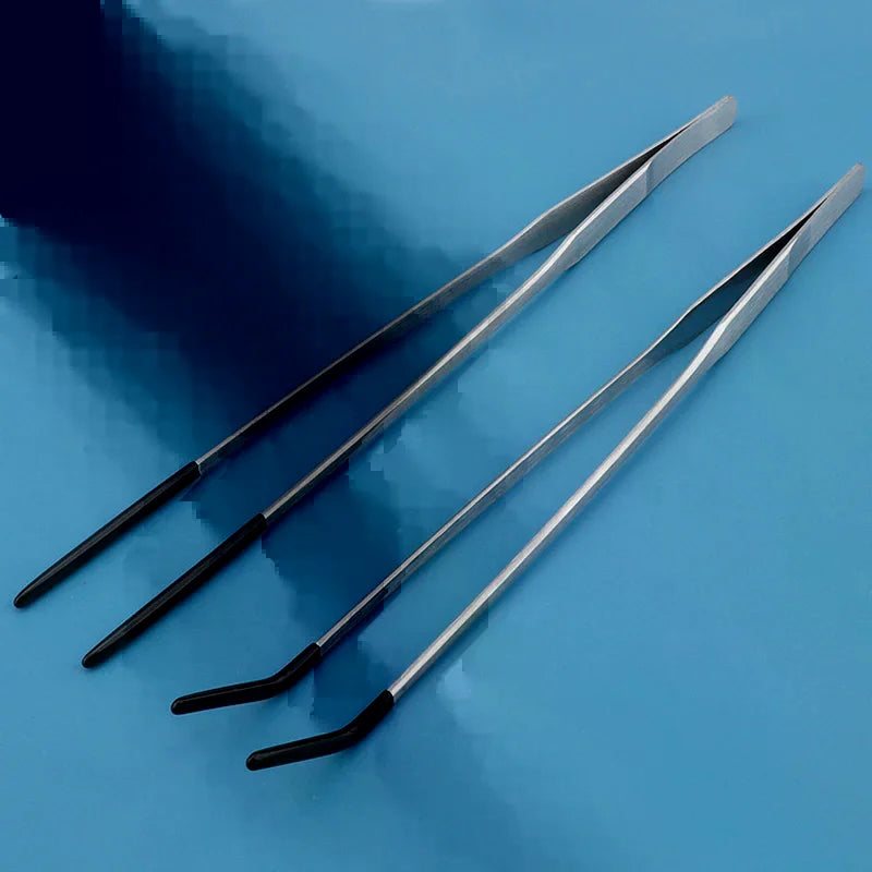 Reptile Feeding Tongs Stainless Steel Rubber Tip Tweezers Pet Feeding Tongs Qst