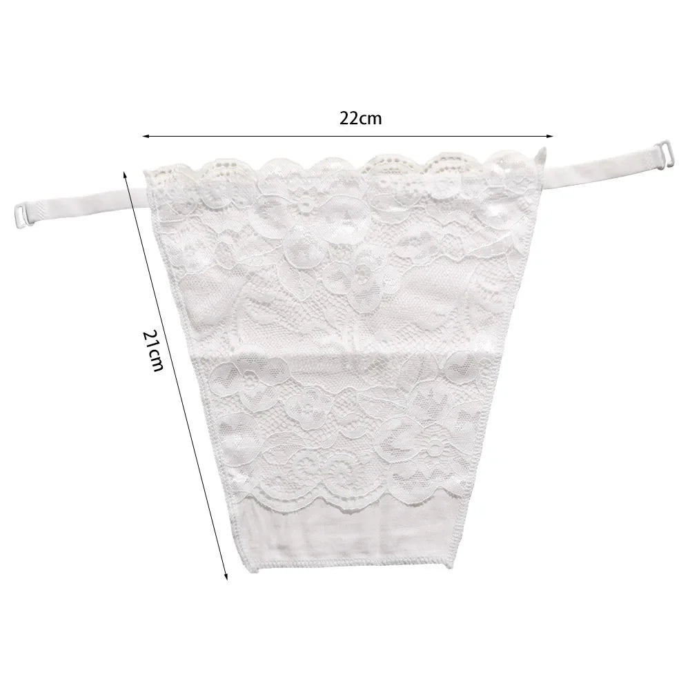 Strapless Floral Lace Bralette Double Mesh Tube Top Insert Strapless Bralette Qme
