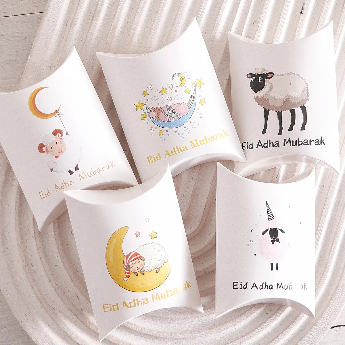 5-Piece Mini Eid Pillow Gift Boxes – Lamb Pattern Candy Favors Party Favor Gift Boxes Qme 5Pcs Other Other