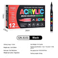 12-Piece Black & White Acrylic Paint Markers – Wood & Ceramic Acrylic Paint Markers Qme 12 black