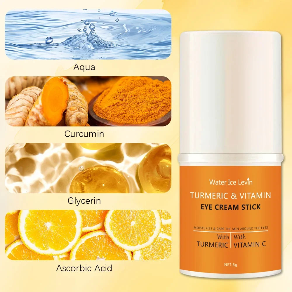 Turmeric Vitamin C Eye Cream Stick – Brighten & Smooth Eye Cream Stick Qme