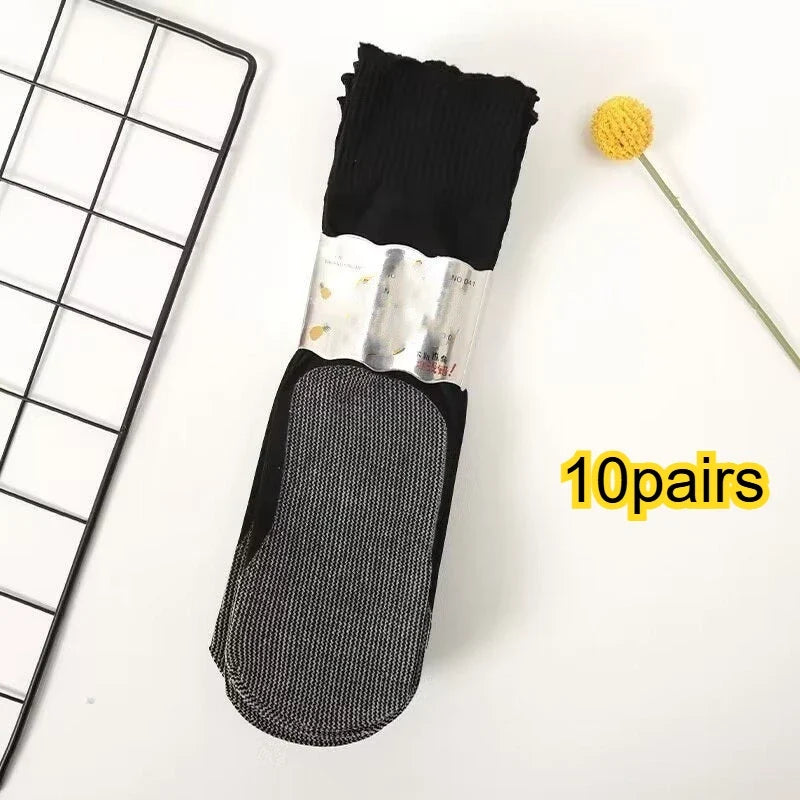 Women's Sheer Non-Binding Ankle Socks – 10 Pairs, Breathable Sheer Ankle Socks Qme Black 10pairs One Size