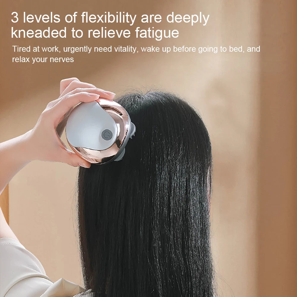 Raiuleko Electric Scalp Massager – 3D Kneading Head Device Electric Head Massager Qst