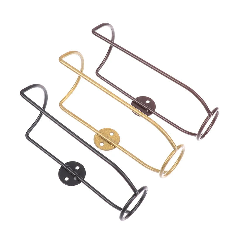 Wall-Mounted Metal Wine Holder Bar Shelf Stand | Iron Rack Wall-Mounted Wine Rack Qme
