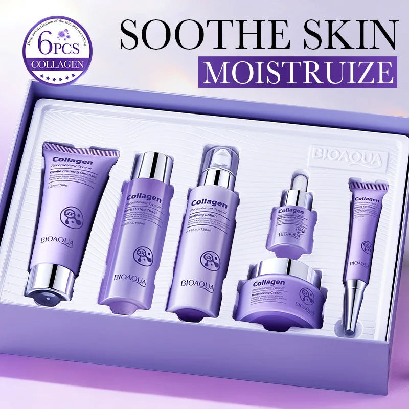 Qme Collagen Anti-Aging Firming 6-Piece Skincare Set Anti-Aging Skincare Set Qme Default Title
