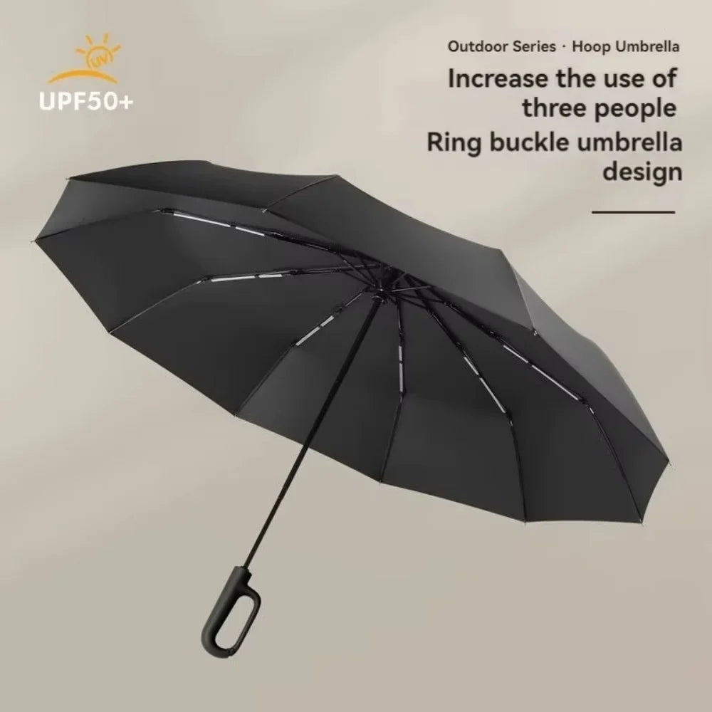 Extra Large Windproof Folding Umbrella – Ring Buckle Design Folding Umbrella Qme