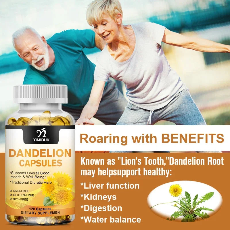 YIMIDUK Dandelion Root 1500mg – 120 Capsules | Liver Support Herbal Supplement Qst