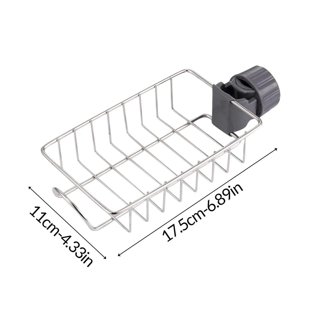 No-Drill Adjustable Kitchen Sink Rack & Towel Holder Sink Organizer Rack Qme