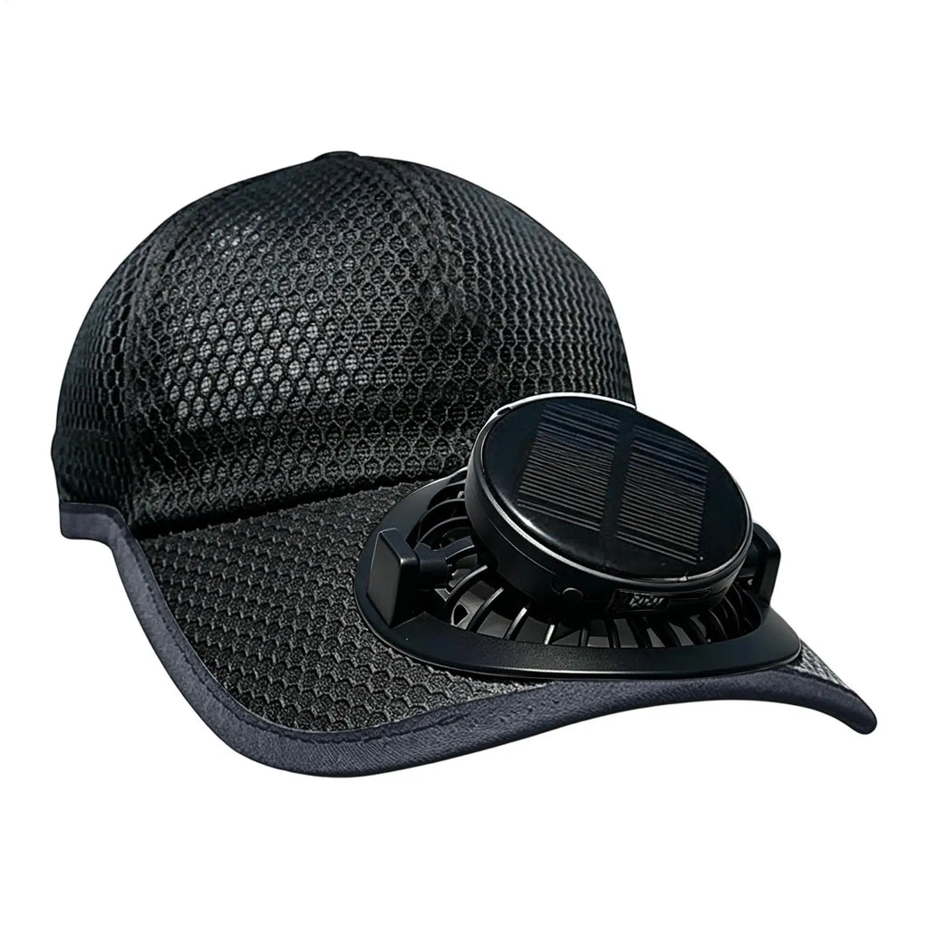 Solar Fan Hat 3-Speed Wide Brim Sun Blocking Cap 600mAh Solar Fan Hat Qme