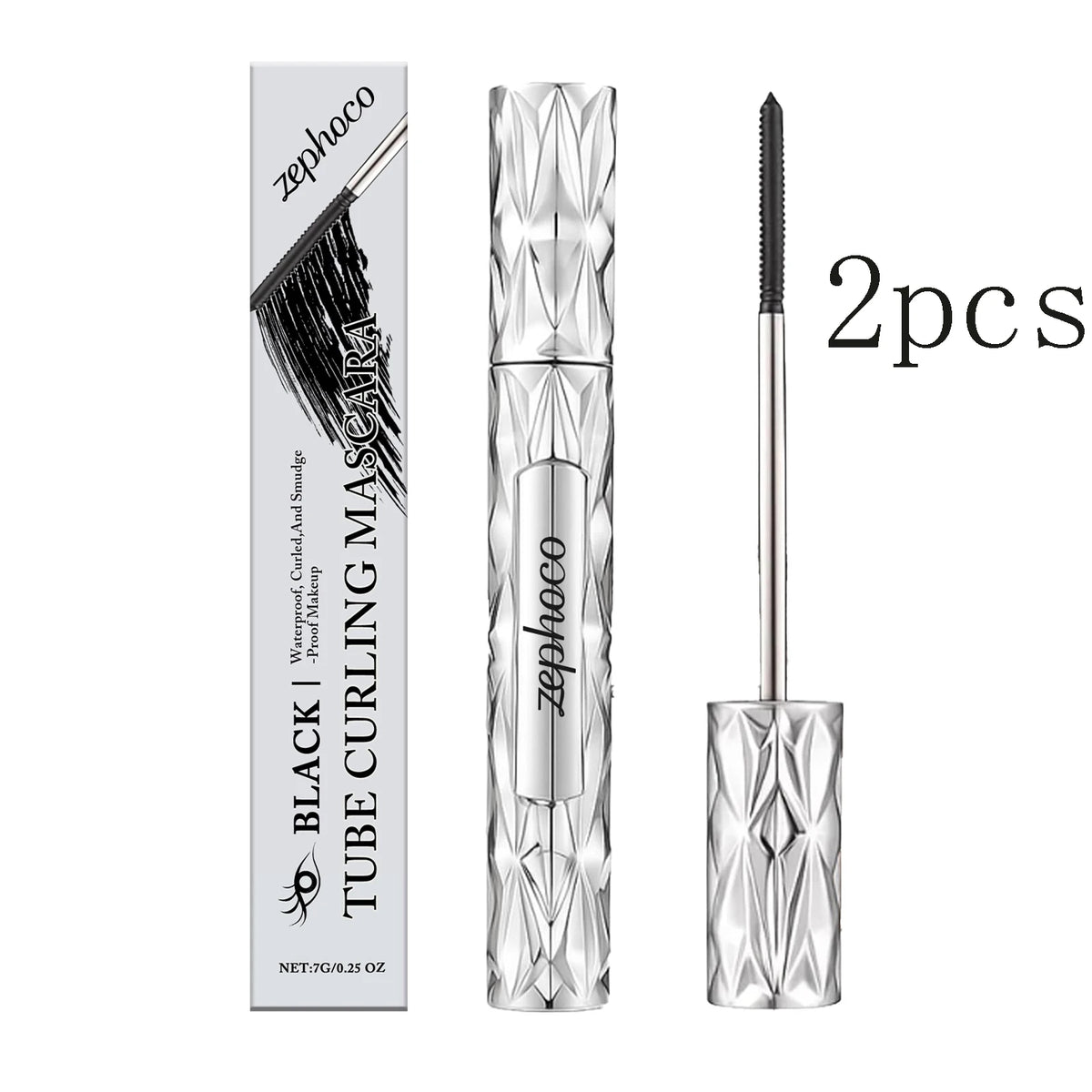 Zephoco Brown Volumizing Curling Mascara – Smudge-Proof Volumizing Mascara Qst 2pcs